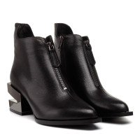 Ботильоны женские кожаные черные на каблуке Lady marcia 1484Б