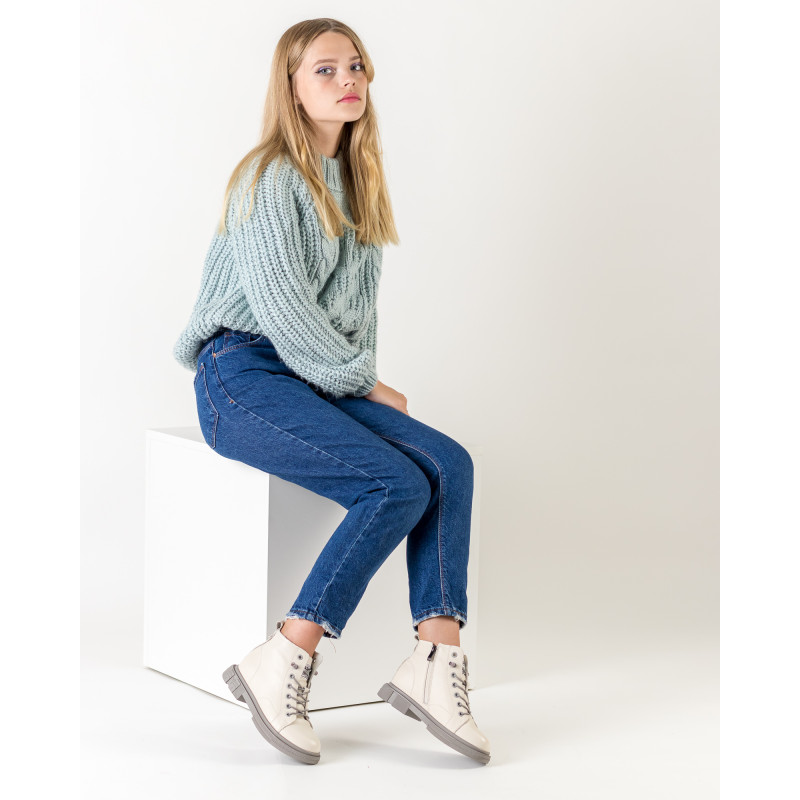 Ботинки женские молочные Meegocomfort 1533Б-А