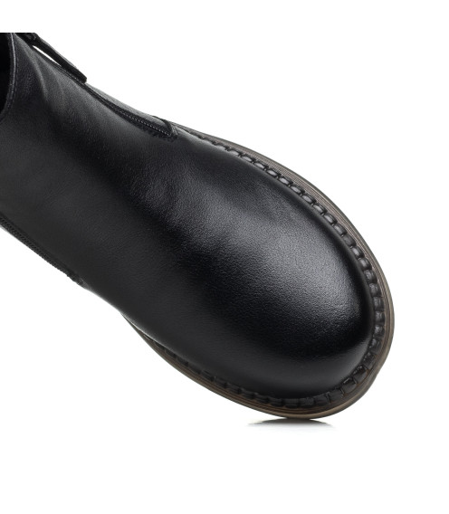 Ботинки черные на танкетке Meegocomfort 1579Б