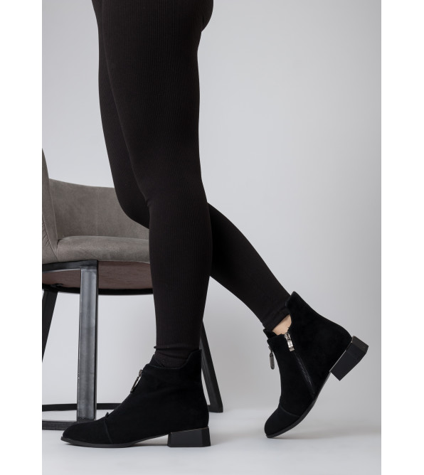 Ботильйони жіночі замшеві чорні  Geronea 1633Б-А