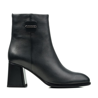 Ботильоны женские кожаные темно-зеленые на толстом каблуке Molka 1635Б