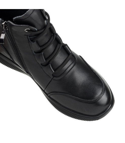 Ботинки женские черные кожаные Meegocomfort 1720Б