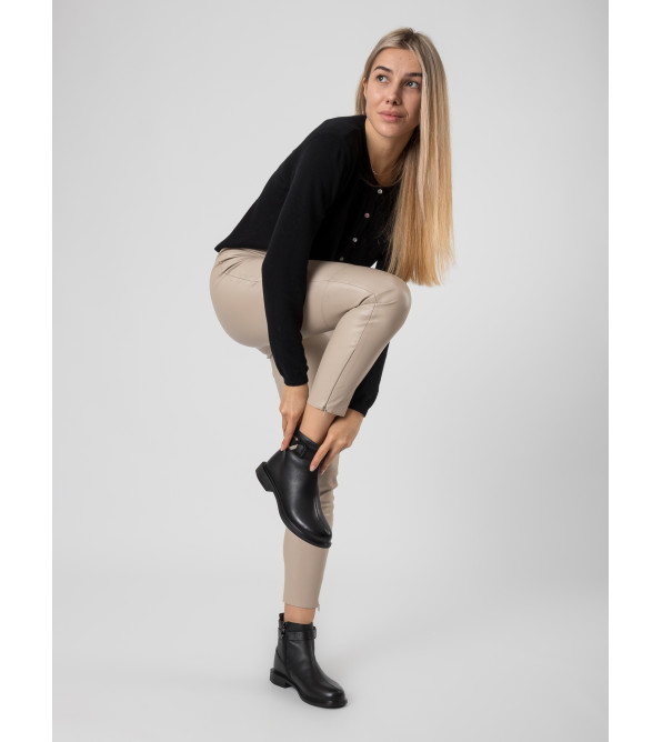 Ботинки женские кожаные черные Meegocomfort 1748Б