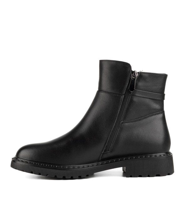 Ботинки женские черные кожаные Meegocomfort 1749Б