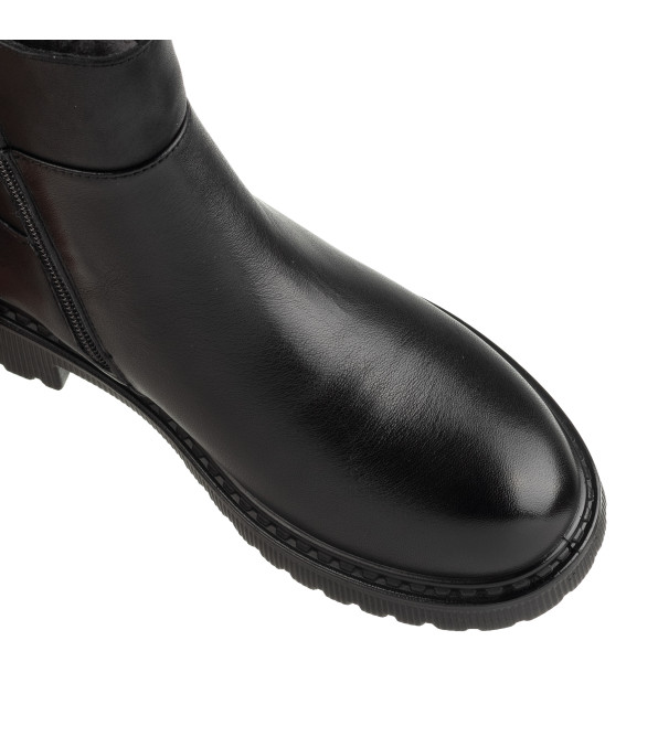 Ботинки женские черные кожаные Meegocomfort 1749Б