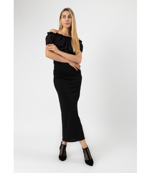 Ботильоны женские замшевые черные с сеткой Marigo 1790Б