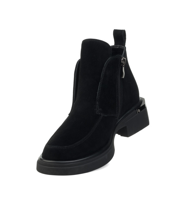 Черевики жіночі замшеві чорні демісезонні Lady marcia 1804Б