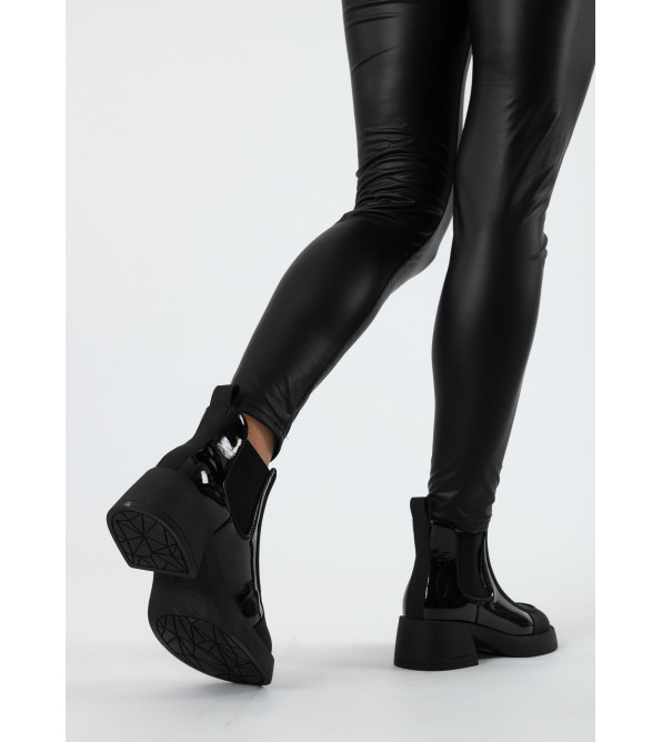 Ботинки женские черные лакированные Zojas Comfort 1851Б