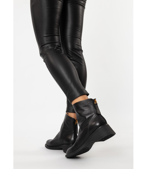Ботинки женские черные кожаные Zojas Comfort 1858Б