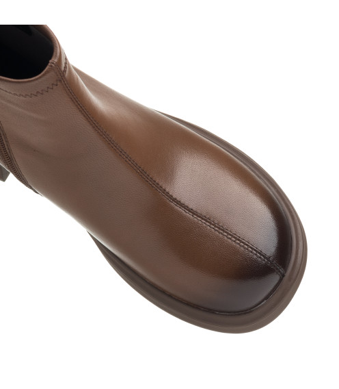 Ботинки женские кожаные коричневые Meegocomfort 1890Б