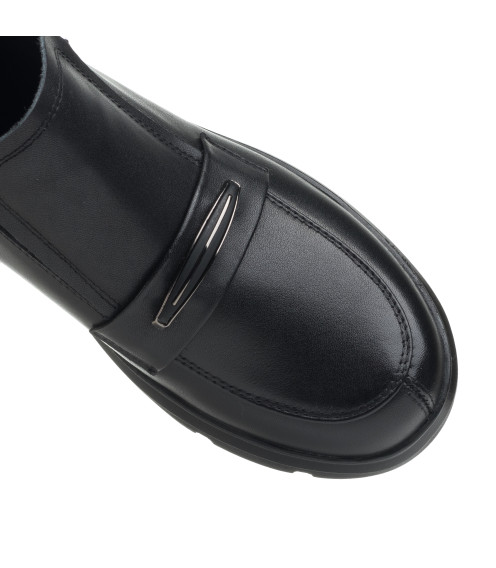 Ботинки женские черные кожаные Meegocomfort 1891Б
