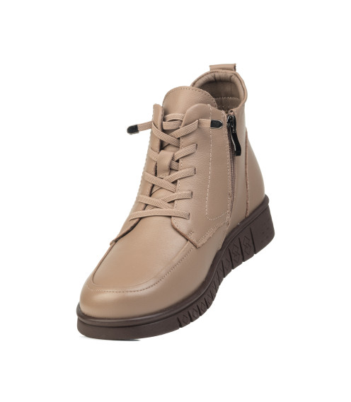Черевики жіночі шкіряні демісезонні кольору мокко Meegocomfort 1979Б-1