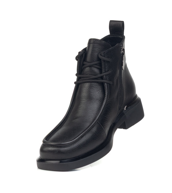 Черевики жіночі чорні шкіряні на шнурках Marigo 2048Б