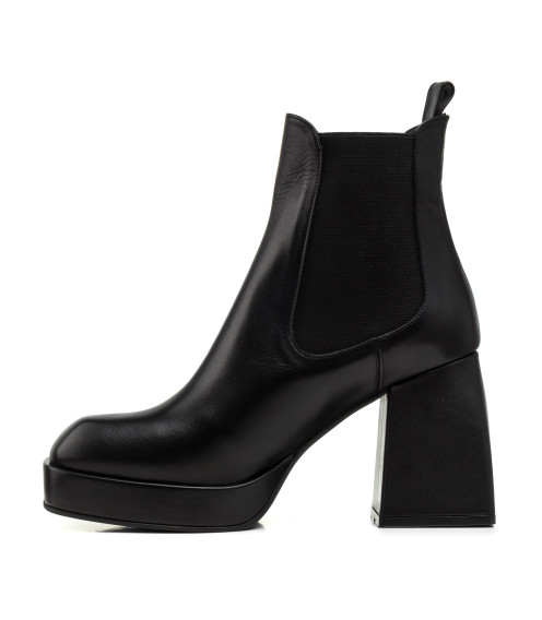 Ботильйони жіночі шкіряні на широкому каблуку Lottini 395БZ
