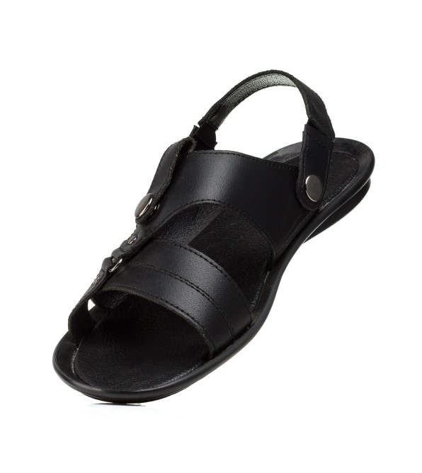 Сандали мужские кожаные черные Dan-shoes 1018