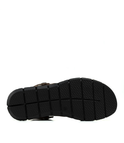 Сандалии мужские кожаные коричневые Maxusshoes 1088-А