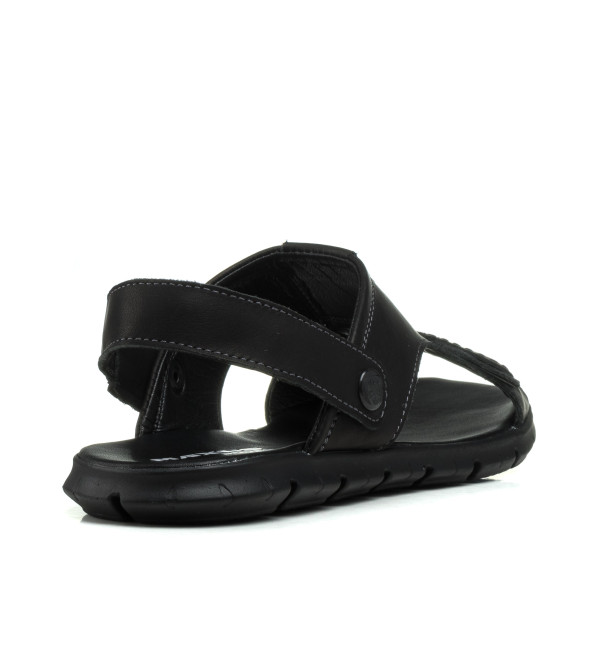 Сандалі чоловічі шкіряні чорні Maxusshoes 1088