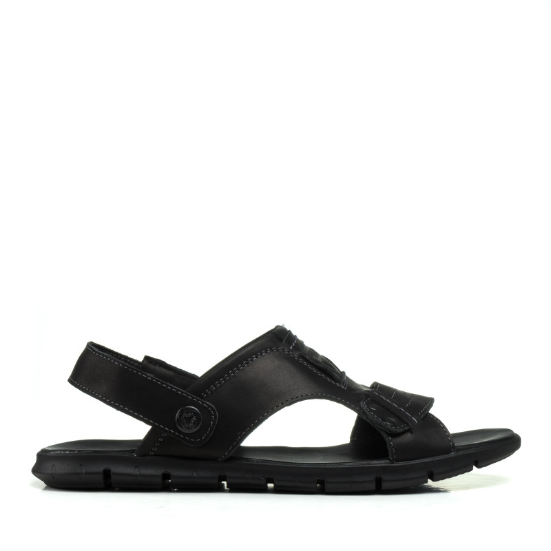 Сандалии мужские кожаные черные Maxusshoes 1088