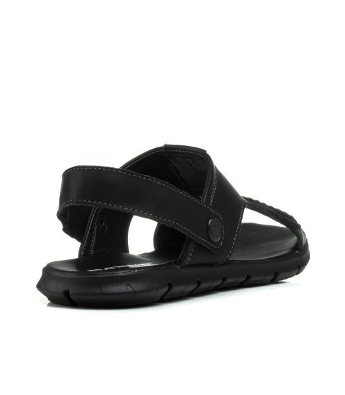 Сандалі чоловічі шкіряні чорні Maxusshoes 1088