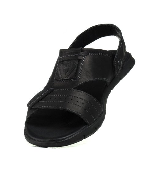 Сандалі чоловічі шкіряні чорні Maxusshoes 1088