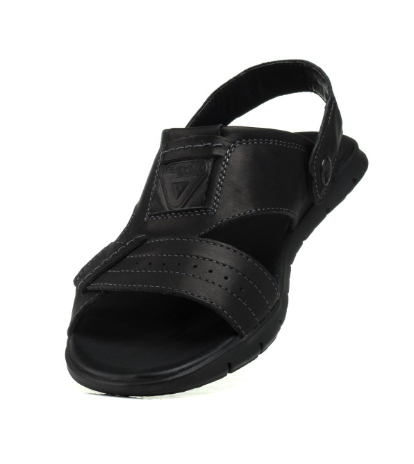 Сандалии мужские кожаные черные Maxusshoes 1088
