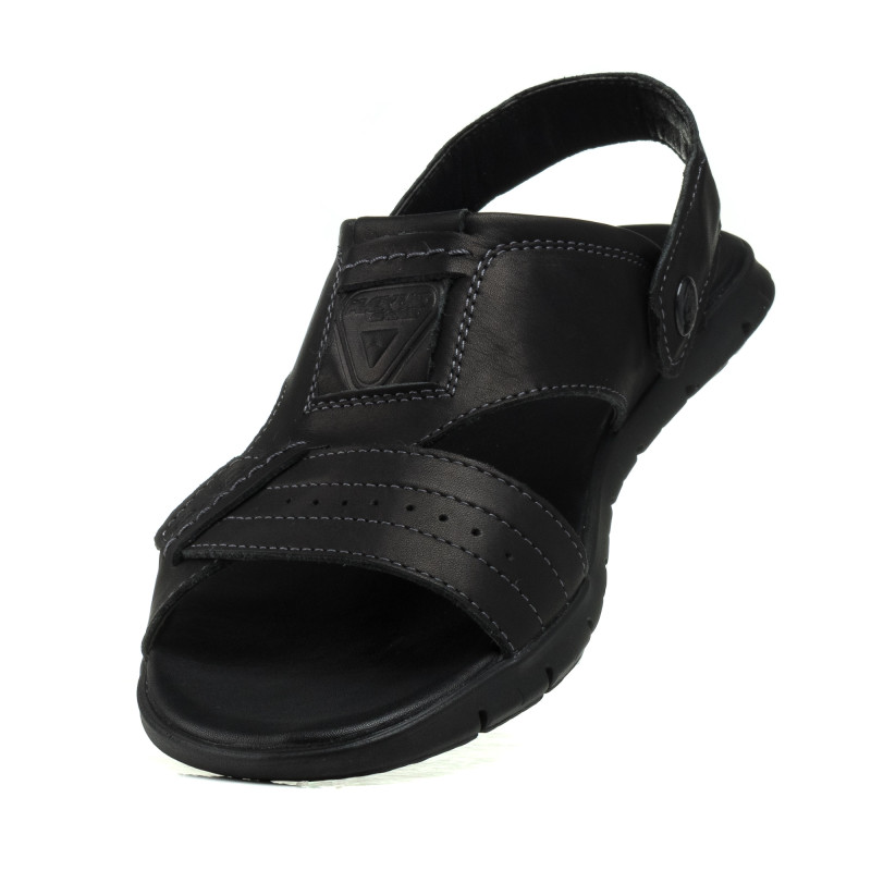 Сандалии мужские кожаные черные Maxusshoes 1088