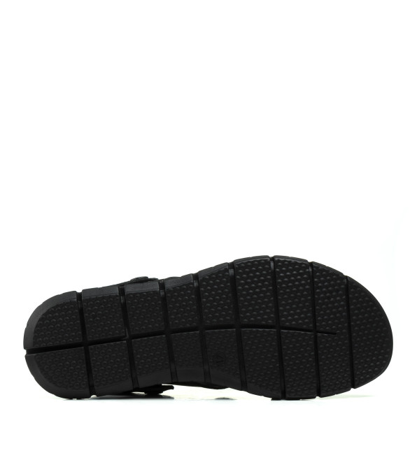 Сандалии мужские кожаные черные Maxusshoes 1088
