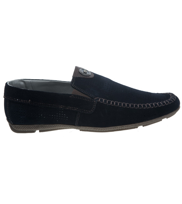 Мокасини замшеві сині стильні Dan Shoes 2274