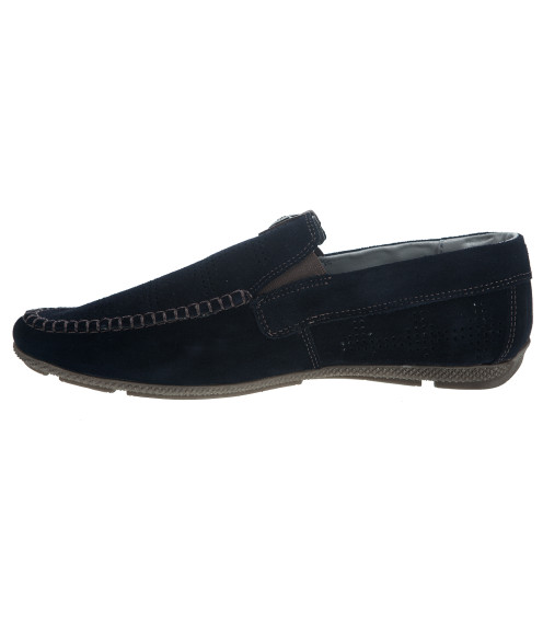 Мокасини замшеві сині стильні Dan Shoes 2274