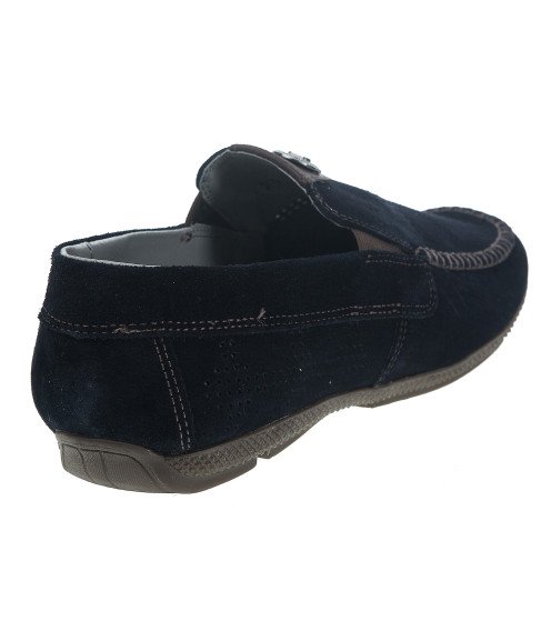 Мокасини замшеві сині стильні Dan Shoes 2274