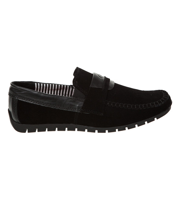 Мокасины мужские замшевые черные Dan-shoes 2275