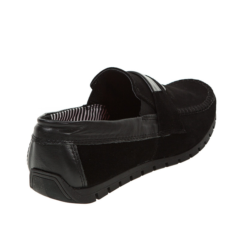 Мокасины мужские замшевые черные Dan-shoes 2275