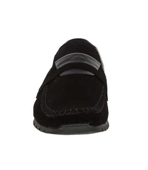 Мокасины мужские замшевые черные Dan-shoes 2275