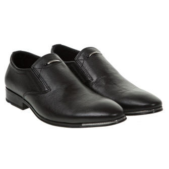 Туфлі шкіряні стильні без замку Dan Shoes чорні шкіряні 2276 Туфлі шкіряні стильні без замку Dan Shoes чорні шкіряні 2276