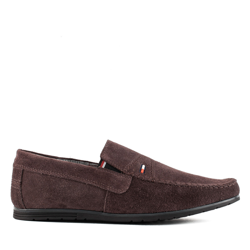 Мокасины мужские замшевые удобные DanShoes коричневые 2444
