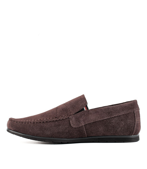 Мокасины мужские замшевые удобные DanShoes коричневые 2444