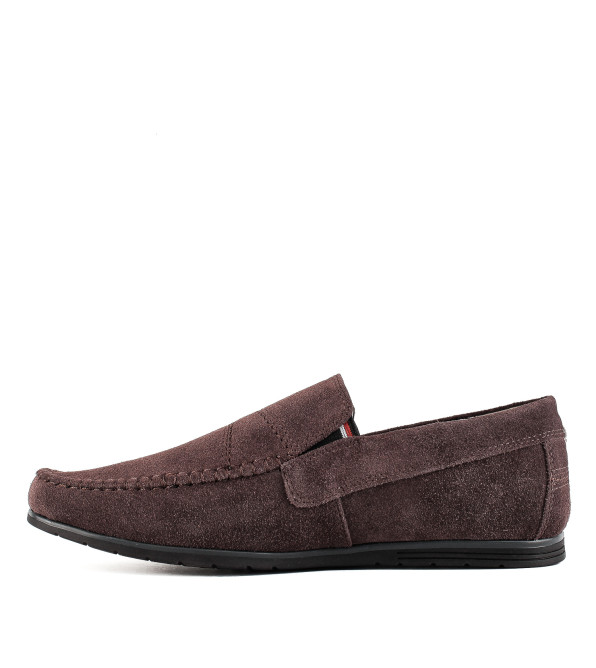 Мокасины мужские замшевые удобные DanShoes коричневые 2444