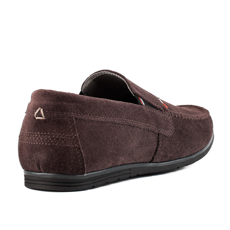 Мокасины мужские замшевые удобные DanShoes коричневые 2444