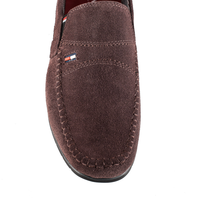Мокасины мужские замшевые удобные DanShoes коричневые 2444