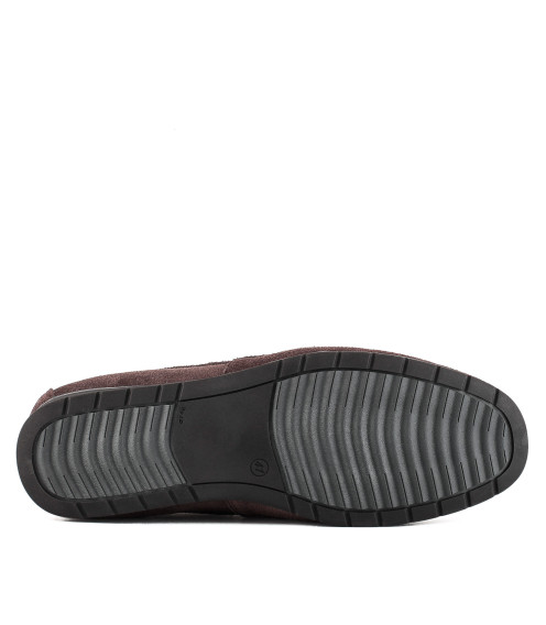 Мокасины мужские замшевые удобные DanShoes коричневые 2444
