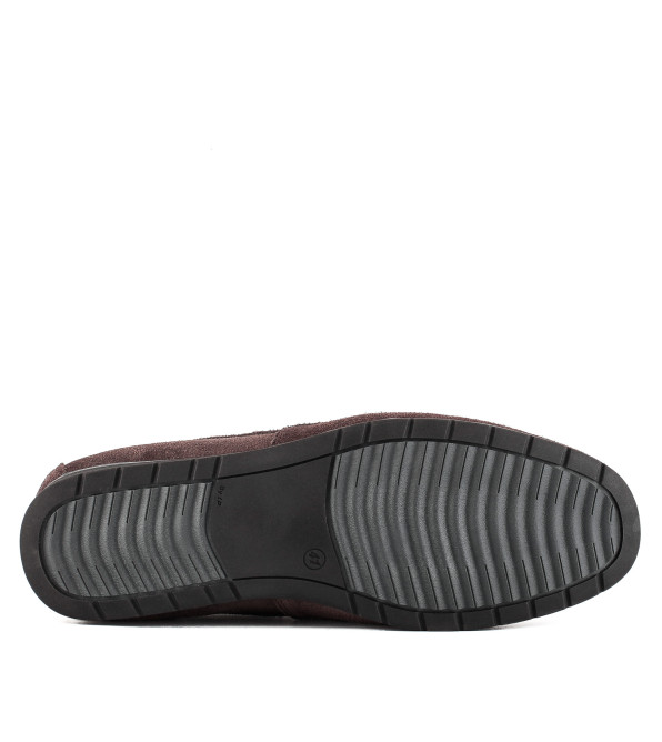 Мокасины мужские замшевые удобные DanShoes коричневые 2444