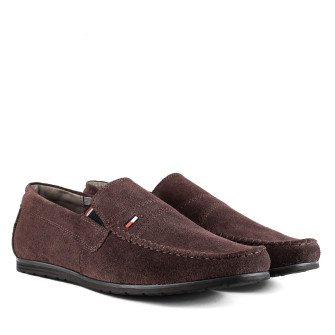 Мокасины мужские замшевые удобные DanShoes коричневые 2444