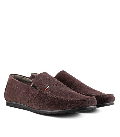 Мокасини чоловічі замшеві зручні DanShoes коричневі 2444