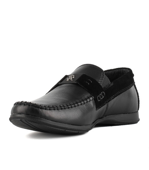 Мокасини чоловічі шкіряні з замшевими вставками DanShoes 2446
