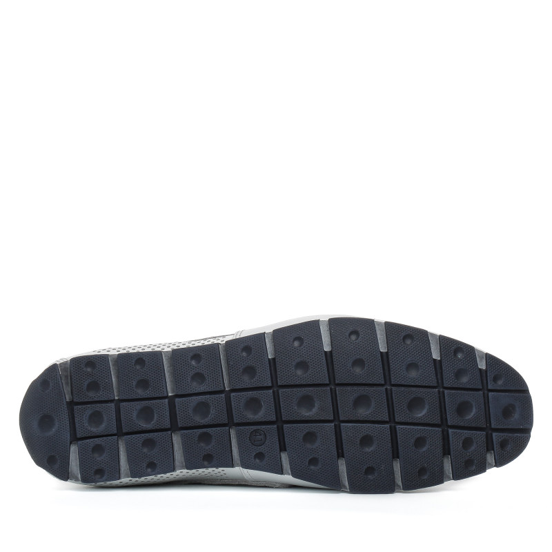 Мокасины мужские кожаные белые DanShoes в дырочки на белой подошве 2479