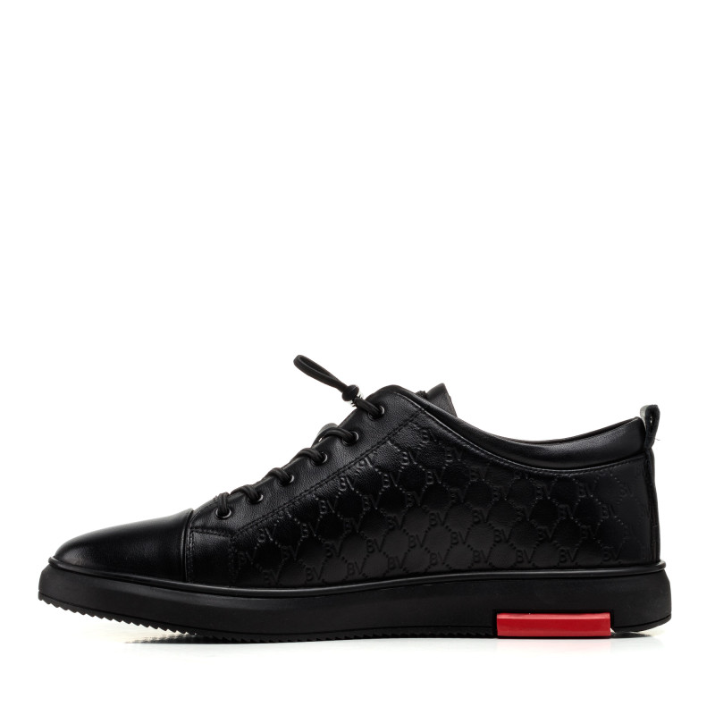 Туфли мужские черные кожаные спортивные Boss Victor 2580