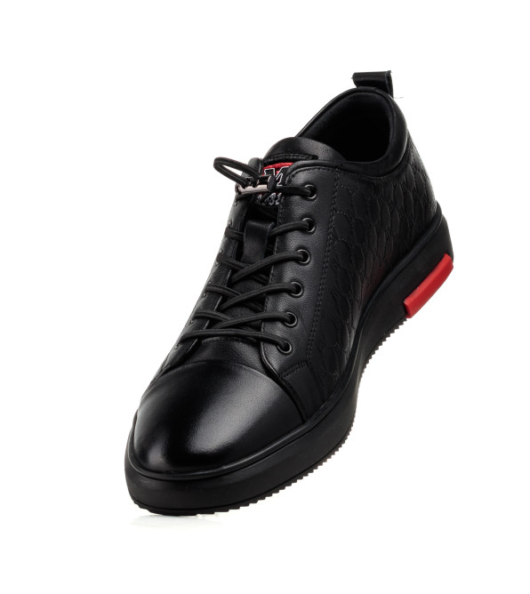 Туфли мужские черные кожаные спортивные Boss Victor 2580
