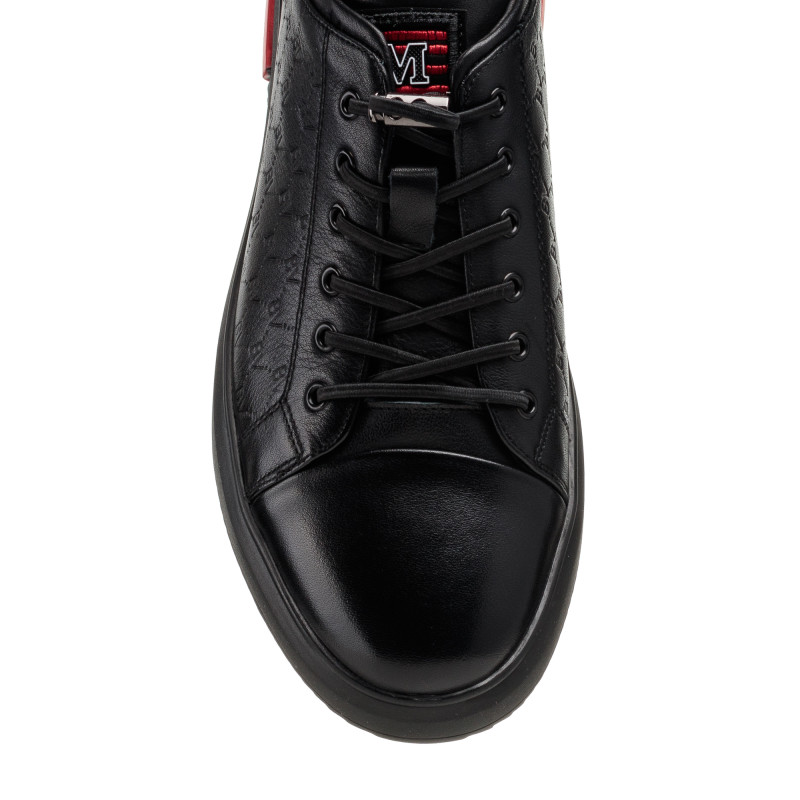 Туфли мужские черные кожаные спортивные Boss Victor 2580