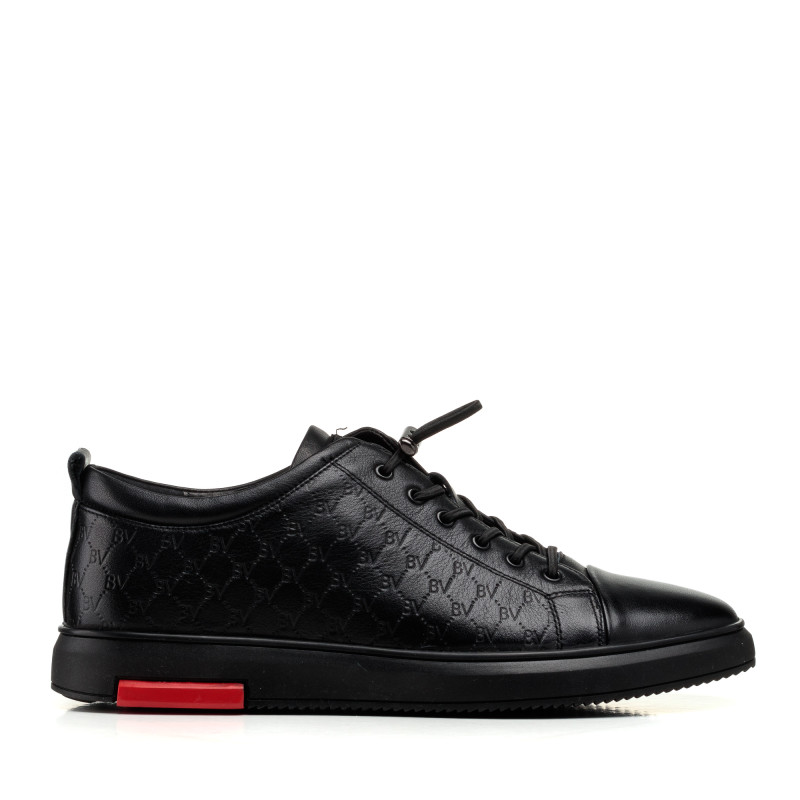 Туфли мужские черные кожаные спортивные Boss Victor 2580