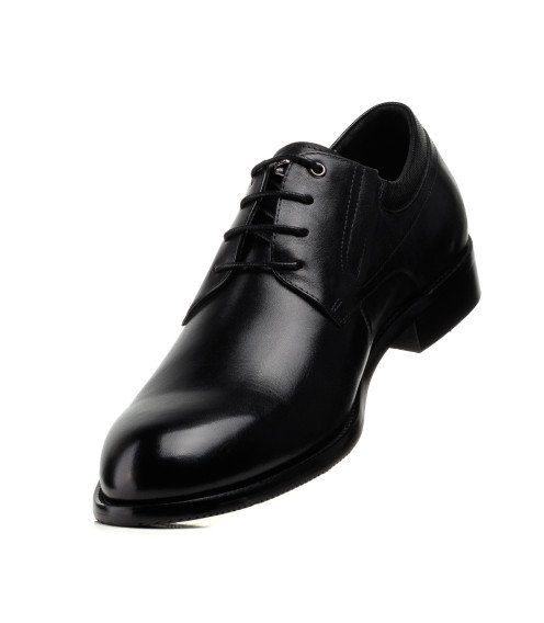 Туфлі чоловічі чорні шкіряні на шнурівках Boss Victor 2583